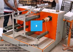 Non Woven Small Strip Rewinding Machine - Krishna Engineering Works